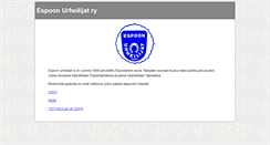 Desktop Screenshot of espoonurheilijat.fi